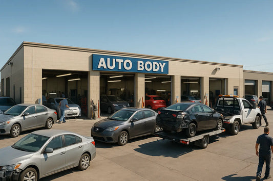 Auto Body Shop busy day