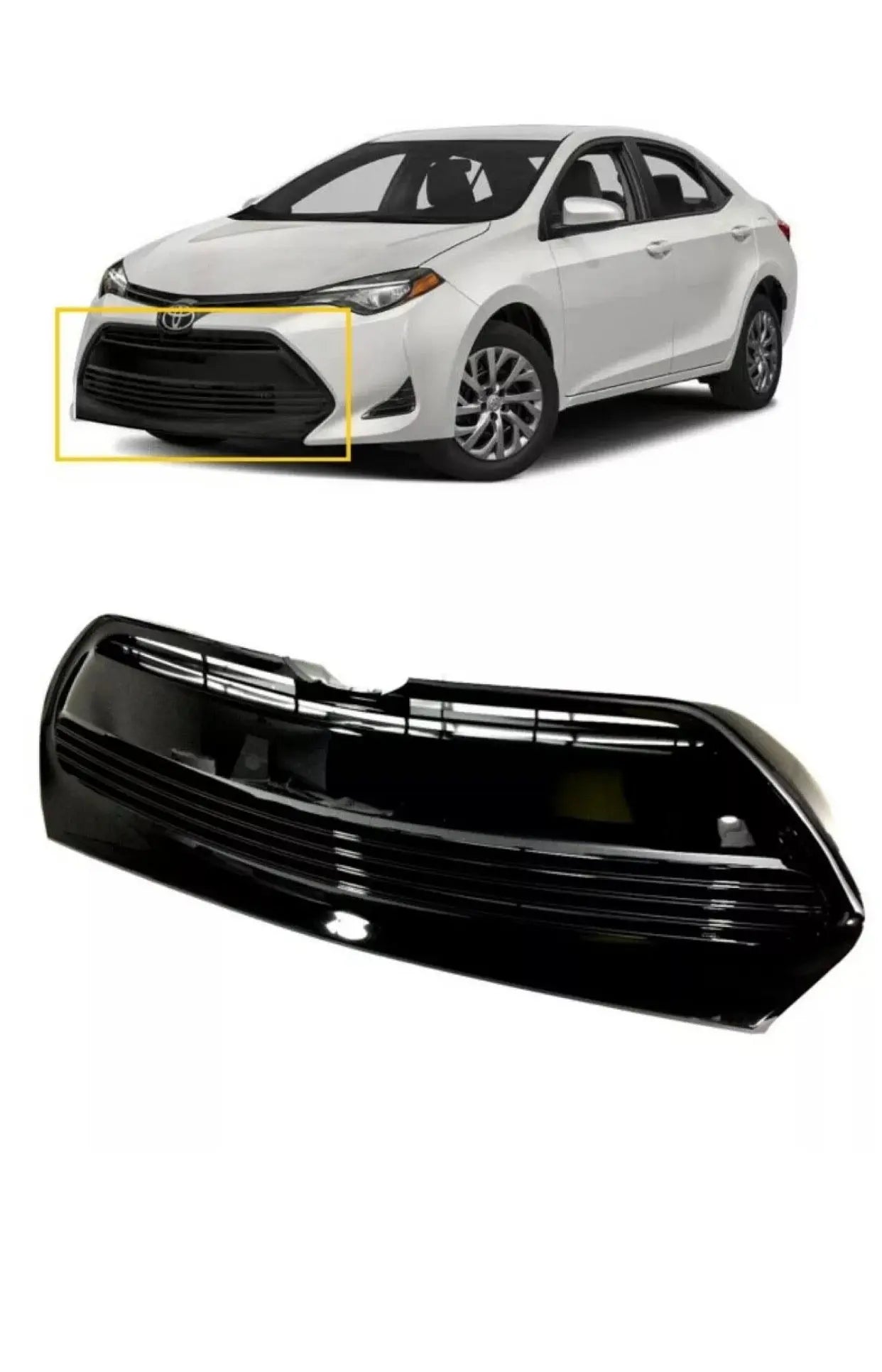 2017-2019 Toyota Corolla Bumper Grille CE|L|LE|XLE TO1036170 Gold Coast Auto Parts