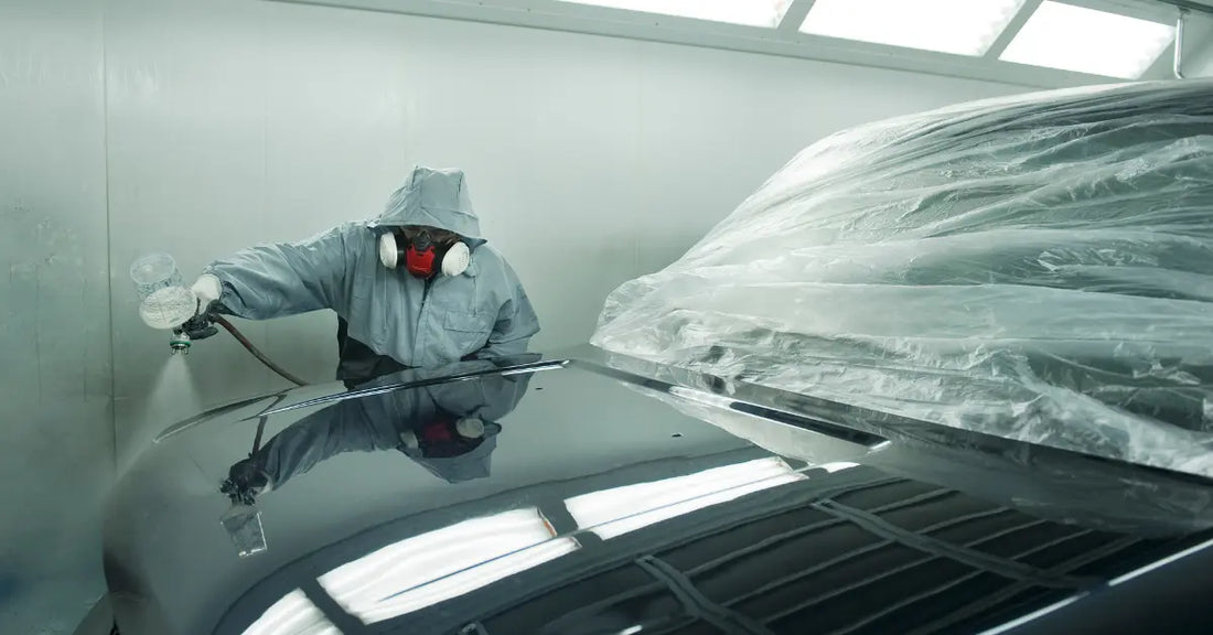 black car auto paint job 