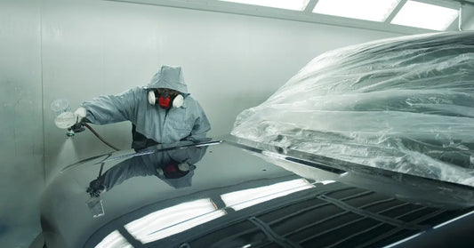 black car auto paint job 