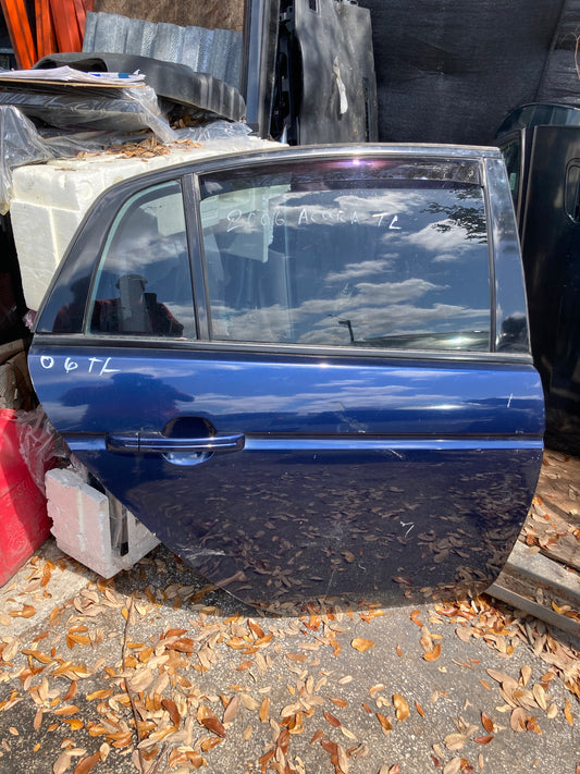 2004-2008 Acura TL Rear Door RH (Passenger Side) BLUE OEM COMPLETE ASSEMBLY GC08ACTLRDRHBLU