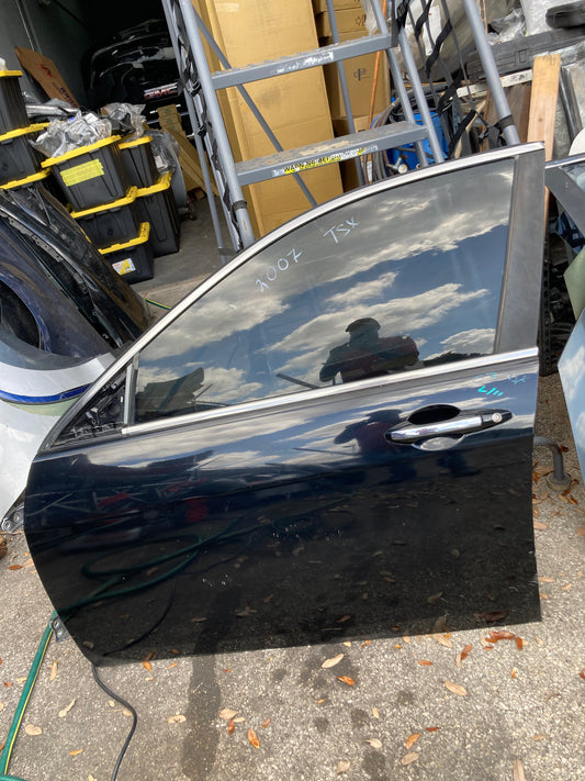 2004-2008 Acura TSX Front Door LH (Driver Side) BLACK OEM COMPLETE ASSEMBLY GC08ACTSXFDLHBLK