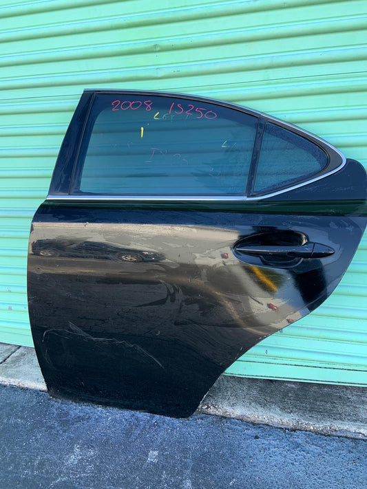 2006-2013 Lexus IS250 Rear Door  LH (Driver Side) BLACK OEM COMPLETE ASSEMBLY GC06LEIS2RDLHBLK