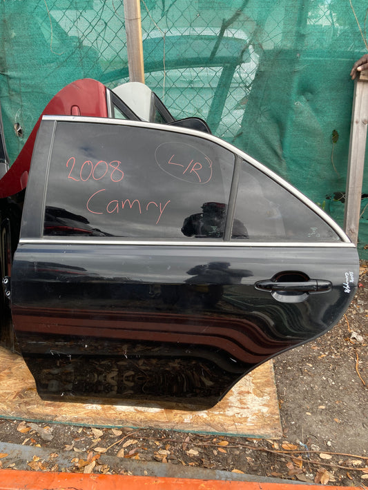 2007-2011  Toyota Camry Rear Door LH (Driver Side) OEM BLACK COMPLETE ASSEMBLY GC07TOCAMRDLHBLK