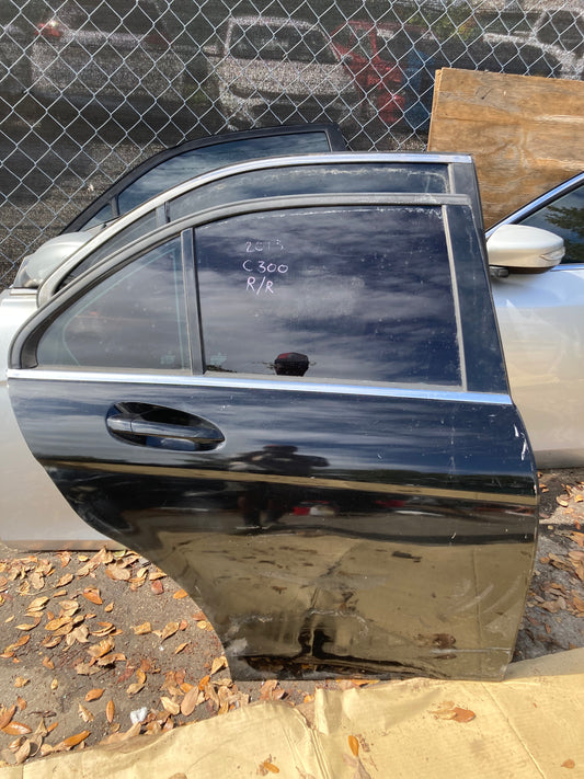 2008-2014  Mercedes-Benz C300 Rear Door RH (Passenger Side) COMPLETE ASSEMBLY BLACK OEM  GC13MEC30RDRHBLK